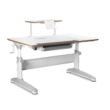 32E5 Polc könyvtartóval, fehér lappal és vázzal - EXPERT íróasztalhoz